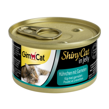 Влажный корм для котов GimCat ShinyCat in Jelly с курицей и креветкой 70 г