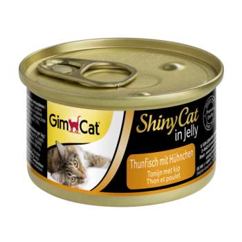 Влажный корм для котов GimCat ShinyCat in Jelly с тунцом и курицей 70 г