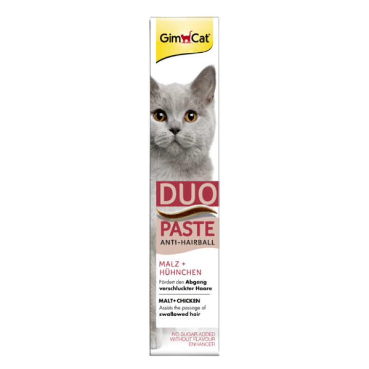Паста для кошек GimCat Duo Paste Anti-Hairball Malt + Chicken 50 г