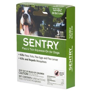 Капли от блох, клещей и комаров Sentry для собак весом от 30 кг 4,5 мл