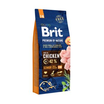 Сухой корм для собак Brit Premium Senior S+M Chicken 3 кг