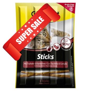 Лакомство для кошек GimCat Sticks Turkey & Rabbit 4 шт х 5 г