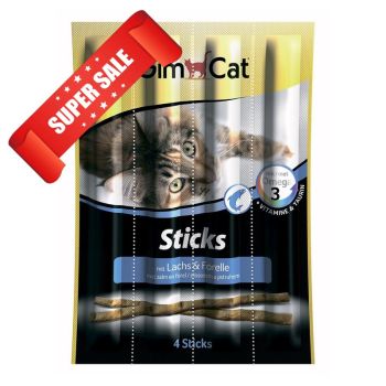 Лакомство для кошек GimCat Sticks Lachs & Forelle 4 шт х 5 г