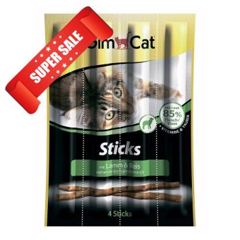 Лакомство для кошек GimCat Sticks Lamm & Rice 4 шт х 5 г