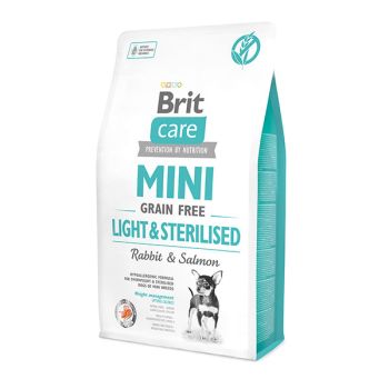 Сухой корм для собак Brit Care Grain-free Mini Light & Sterilised Rabbit & Salmon 7 кг