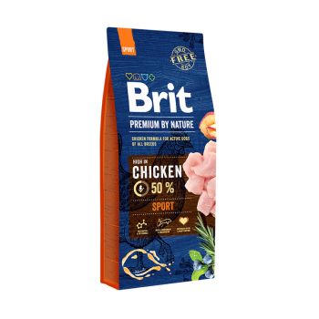Сухой корм для собак Brit Premium Sport Chicken 15 кг