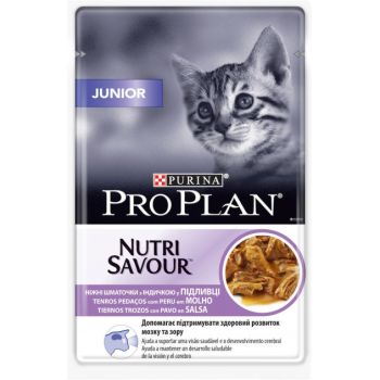 Влажный корм для котов Purina Pro Plan Junior Nutrisavour с индейкой 85 г