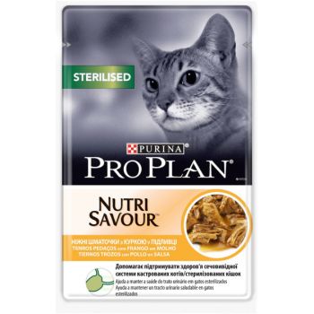 Влажный корм для котов Purina Pro Plan Sterilised Nutrisavour с курицей 85 г