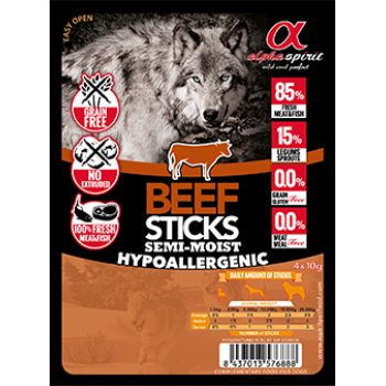 Лакомство для собак Alpha Spirit Sticks Beef 40 г х 30 шт