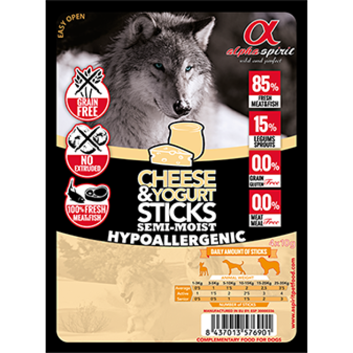 Лакомство для собак Alpha Spirit Sticks Cheese & Yogurt 40 г х 16 шт