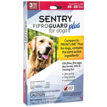 Капли от блох и клещей Senrty FiproGuard Plus для собак весом от 20 до 40 кг 2,68 мл