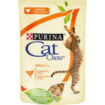Влажный корм для котов Purina Cat Chow Adult 1+ с курицей и кабачками 85 г
