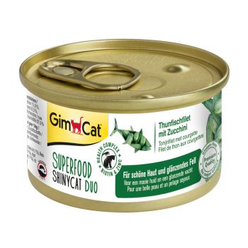 Влажный корм для котов GimCat Superfood ShinyCat Duo с тунцом и цукини 70 г