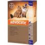 Капли на холку от блох и клещей Bayer Advocate для кошек от 4 до 8 кг 3 х 0,8 мл