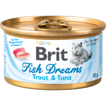 Влажный корм для кошек Brit Fish Dreams Trout & Tuna 80 г