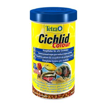 Сухой корм для аквариумных рыб Tetra в гранулах «Cichlid Colour» 500 мл (для всех цихлид)