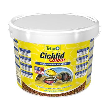 Сухой корм для аквариумных рыб Tetra в гранулах «Cichlid Colour» 10 л (для всех цихлид)