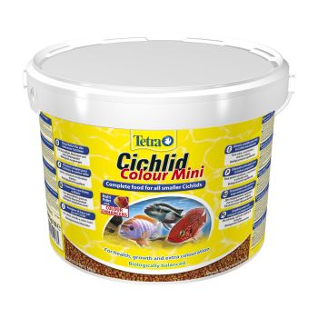 Сухой корм для аквариумных рыб Tetra в гранулах «Cichlid Colour Mini» 10 л (для всех цихлид)
