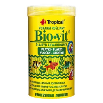 Сухой корм для аквариумных рыб Tropical в хлопьях «Bio-Vit» 250 мл (для травоядных рыб)