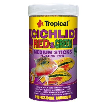Сухой корм для аквариумных рыб Tropical в палочках «Cichlid Red & Green Medium Sticks» 250 мл (для всех цихлид)