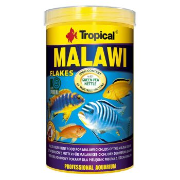 Сухой корм для аквариумных рыб Tropical в хлопьях «Malawi» 1 л (для травоядных цихлид)