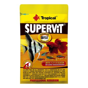 Сухой корм для аквариумных рыб Tropical в хлопьях «Supervit» 12 г (для всех аквариумных рыб)