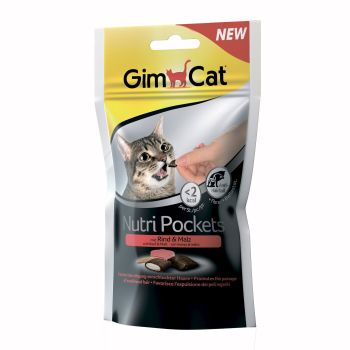 Лакомство для кошек GimCat Nutri Pockets 60 г (говядина)