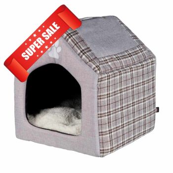 Домик для кошек и собак Trixie Silas, серый, 40х45х40 см Акция
