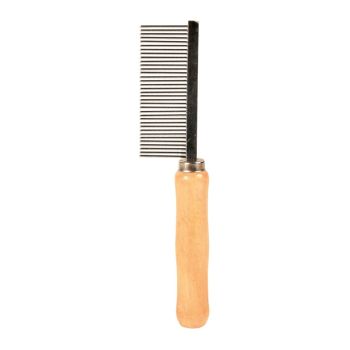 Расчёска Trixie с деревянной ручкой и средним зубом 18 см - rds