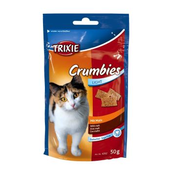 Лакомство для кошек Trixie «Crumbies» 50 г (для выведения шерсти)