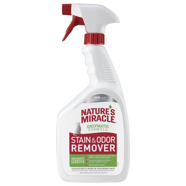 Спрей-устранитель Nature's Miracle «Stain & Odor Remover» для удаления пятен и запахов от кошек 946 мл