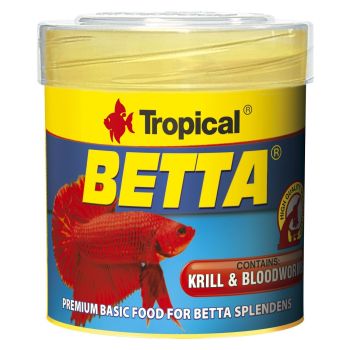 Сухой корм для аквариумных рыб Tropical в хлопьях «Betta» 50 мл (для петушков)
