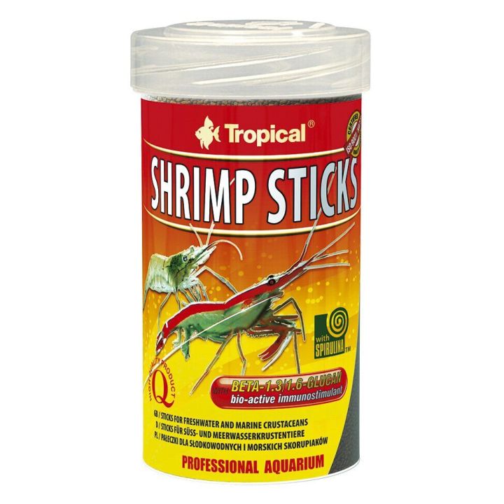 Сухой корм для креветок и раков Tropical в палочках «Shrimp Sticks» 100 мл