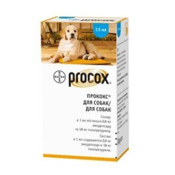 Суспензия для собак Bayer «Procox» (Прококс) 7,5 мл (для лечения и профилактики гельминтозов)