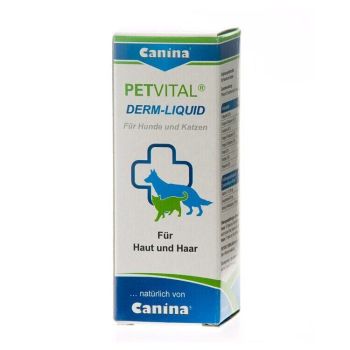 Витамины для кошек и собак Canina «PETVITAL Derm-Liguid» 25 мл (для кожи и шерсти) - dgs
