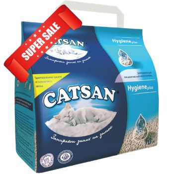 Кварцевый наполнитель для кошачьего туалета Catsan Hygiene Plus 10 л