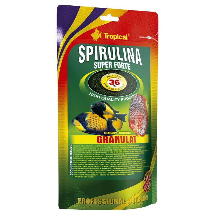 Сухой корм для аквариумных рыб Tropical в гранулах «Super Spirulina Forte Granulat» 550 г (для травоядных рыб)