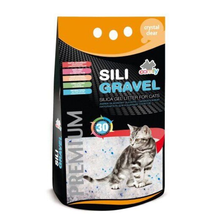 Наполнитель туалета для кошек Comfy Sili Gravel 7,6 л (силикагелевый)