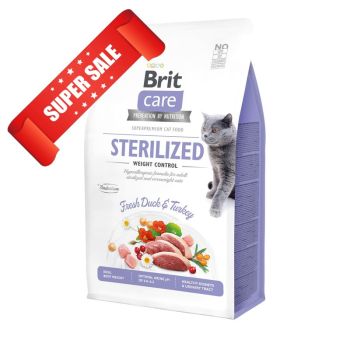 Сухой корм для кошек Brit Care Grain-Free Sterilized Weight Control Fresh Duck & Turkey 2 кг