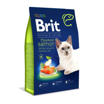 Сухой корм для кошек Brit Premium by Nature Sterilized Salmon 1,5 кг Акция