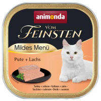 Animonda Vom Feinsten Mildes Menu Turkey + Salmon 100 г Анимонда влажный корм для котов Pute + Lachs Акция