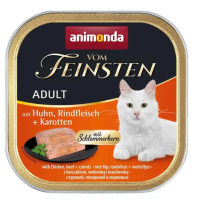 Animonda Vom Feinsten Adult Chicken, Beef + Carrots 100 г Анимонда вланый корм для кошек Курица Акция