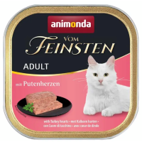 Вологий корм для котів Animonda Vom Feinsten Adult with Turkey hearts 100 г індичі серця Акция