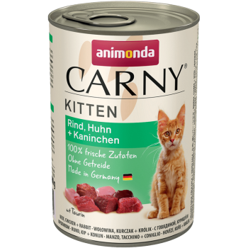 Корм для котов Animonda Carny Kitten Beef, Chicken + Rabbit 200 г Анимонда Акция