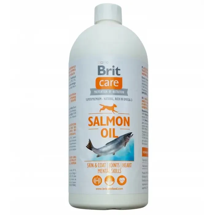 Brit Care Salmon Oil 1 л Брит Кэа Салмон Оил Масло лосося Витамины для собак Акция