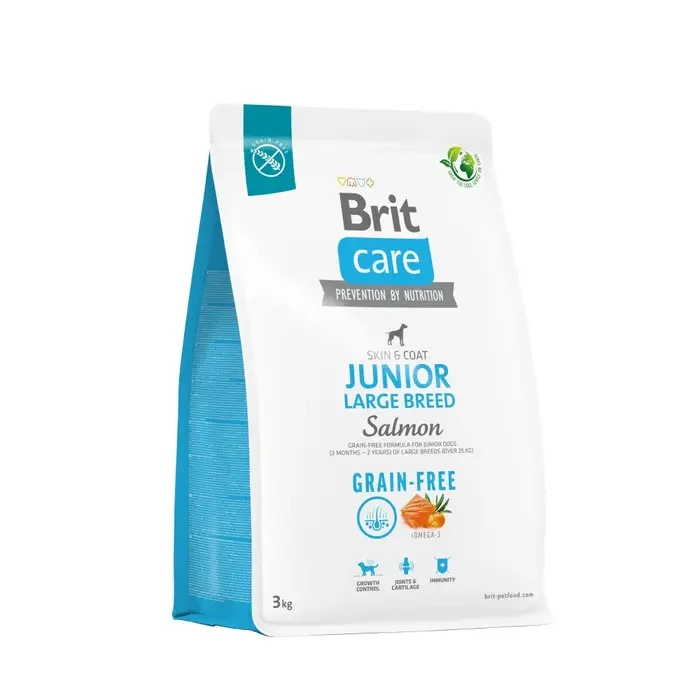 Brit Care Grain-Free Junior Large Breed Salmon 3 кг сухой корм для щенков Брит Каре Акция