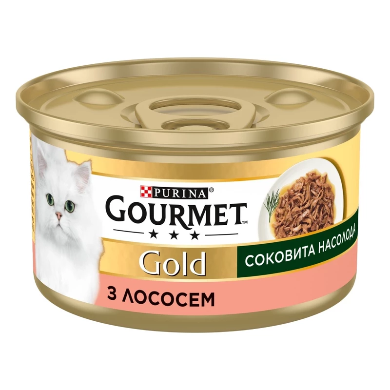 Purina Gourmet Gold Соковита насолода с лососем 85 г влажный корм для котов Гурме Голд Акция